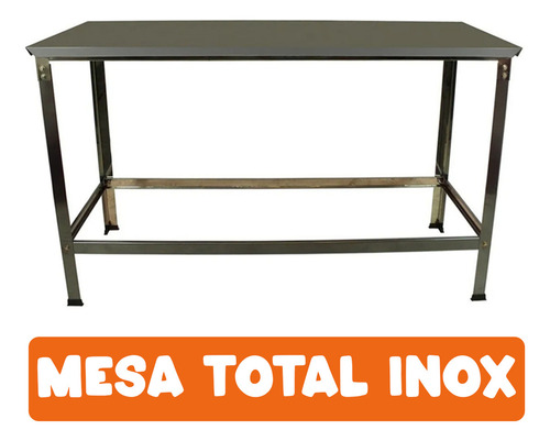 Mesa Bancada Central Total Inox Standard 140x55 Cm Ekenox