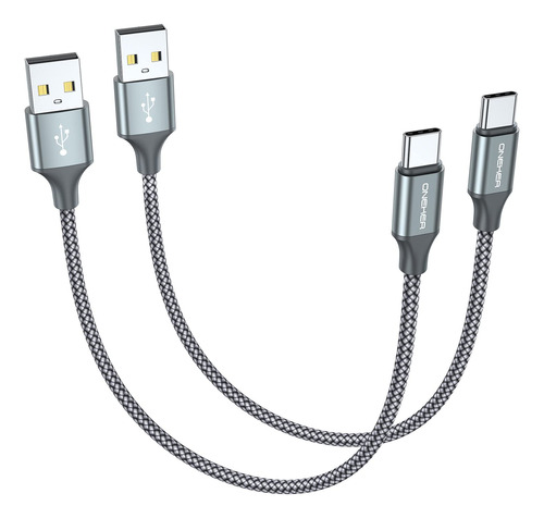 [paquete De 2, 1 Pie] Cable Usb Corto Tipo C, Cargador Usb-c