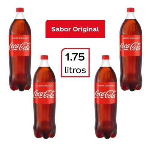 Paquete De 4 Refrescos Coca Cola Regular De 1.75 Lt, 