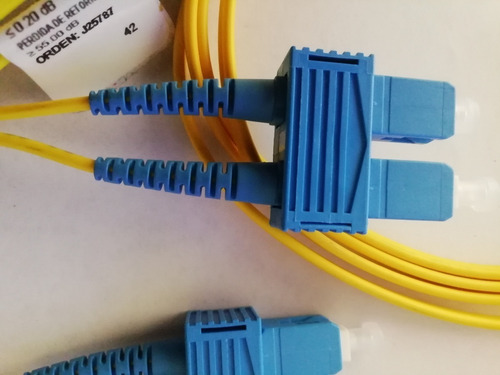 2 Jumper Duplex Sc- Sc Fibra Óptica Monomodo 9/125, 2mt C/u (Usado)