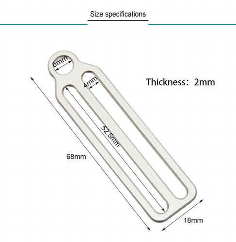 2 Tech Scuba Diving Weight Belt Keeper Tapón De Acero