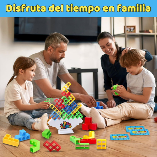 Juego Equilibrio Torre Tetra,64pcs Bloque Construcción