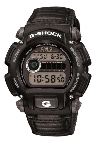 Reloj Casio Dw-9052v-1cr Men's G-shock Dw9052v-1cr Sport Color De La Correa Negro Color Del Bisel Bisel Función E Color Del Fondo Gris