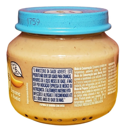 Imagem 4 de 5 de Papinhas Nestlé De Banana E Aveia Sobremesa Infantil 6º Mês+