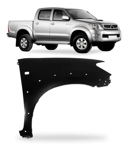 Paralama Hilux Srv 06 07 Ate 11 C/furo Alargador C/pisca Dir