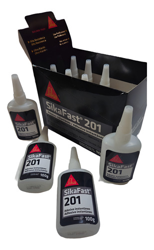 Kit 12x Cola Adesivo Instantâneo Sikafast 201 100g