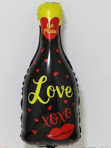 Globos Metalizados De Botella Xoxo. 4$