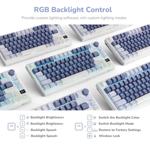 Rk Royal Kludge Teclado Mecánico M75 Con Pantalla