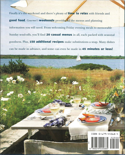 Livro Gourmet´s Weekends Seasonal Menus And Recipes For Casual Gatherings (Usado)