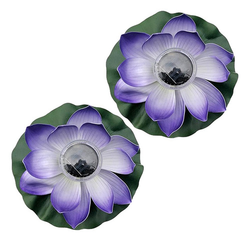 2 Faroles Led Flotantes Con Forma De Flor Nocturna Con Energ