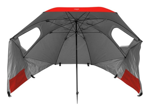 Sombrilla Carpa Playera Para Viento 2,5m Roja Vonne Scp04