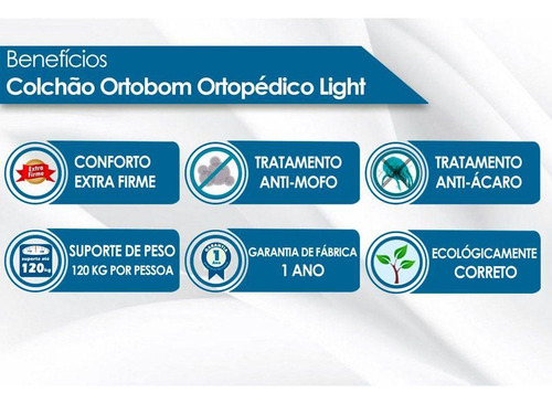 Colchão Ortobom Ortopédico Light Orto Pillow Casal 138