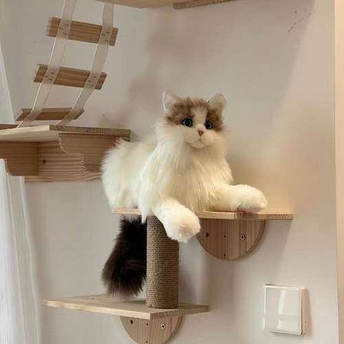 Muñeco De Peluche De Gato Realista, Animal Relleno, Gato