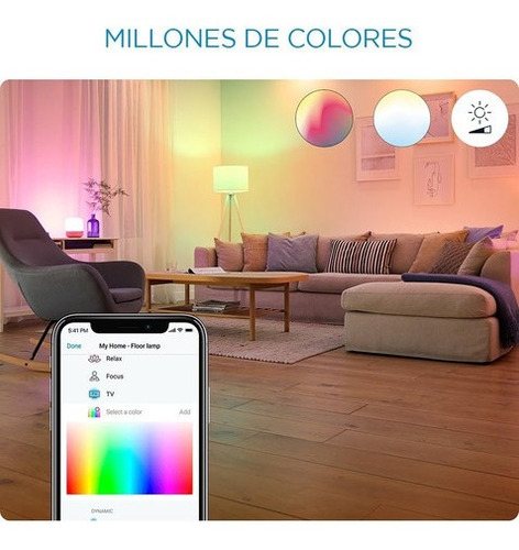 Imagen 7 de 8 de Foco Inteligente Led Wifi Wiz Color 4.9w Gu10 X2 Unidades