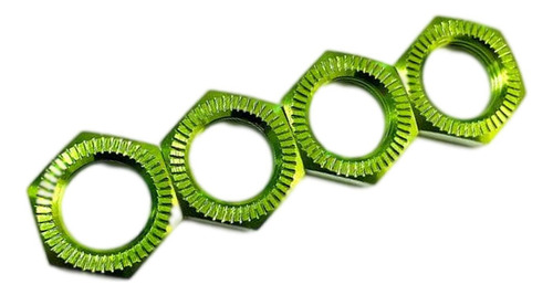 2 Tuerca De Rueda Hexagonal De 17 Mm 1: 8 1: 7 Rc Verde