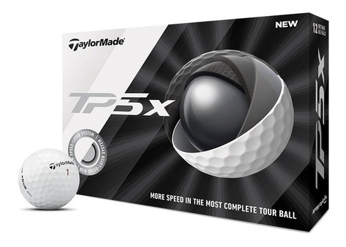 Imagen 1 de 4 de Docena De Pelotas Taylor Made Tp5 X Golf Center