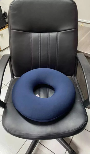 Dona Circular Microperlas Cojín Grande Para Hemorroides Color Azul