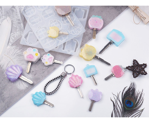 Zy Funda De Llave De Resina Epoxídica Con Forma Keychain