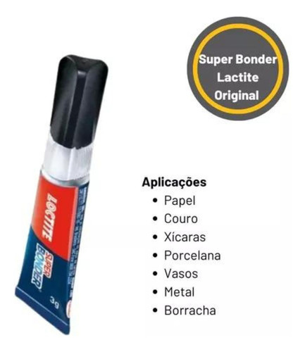 Cola Super Bonder Loctite Original Instantânea Multiuso 3gr