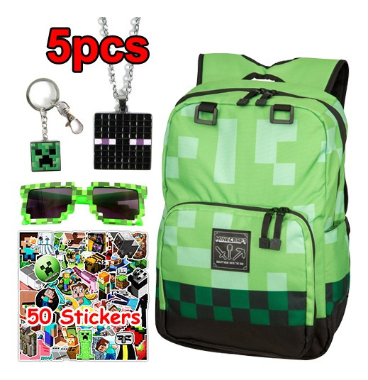 5pcs Minecraft Student Backpack Estuche Para Bolígrafo Gafas 5pcs Minecraft Student Backpack Estuche Para Bolígrafo Gafas