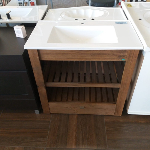 Vanitory Madera Maciza Bacha Cajón 80cm