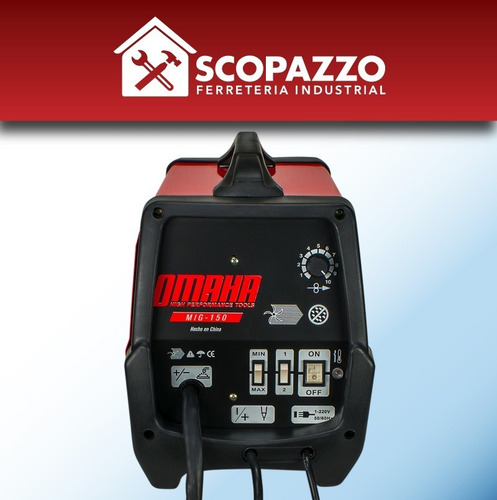 Imagen 7 de 10 de Soldadora Omaha Mig-mag 40-150a S/gas + Alambre 0,8mm 900gr
