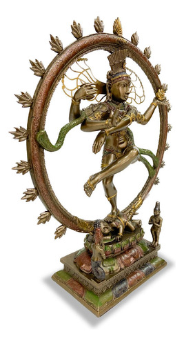 Escultura Decorativa Estatueta Shiva Nataraja 26,5cm