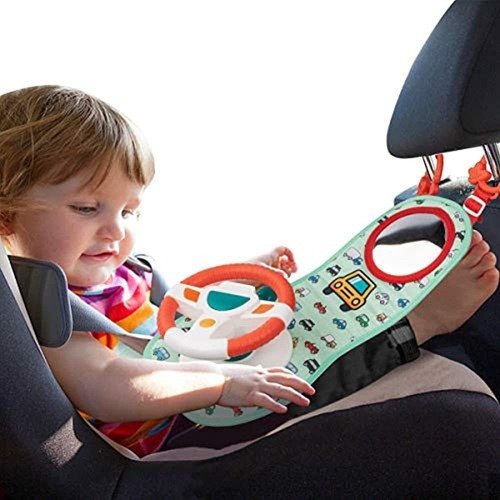 Unih Baby Car Seat Toys Para Bebes Con Espejo, Carseat Toys