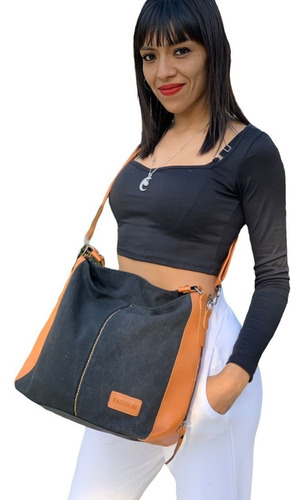 Imagen 2 de 10 de Cartera Bolso Morral De Hombro Bandolera Importada Lona Dama