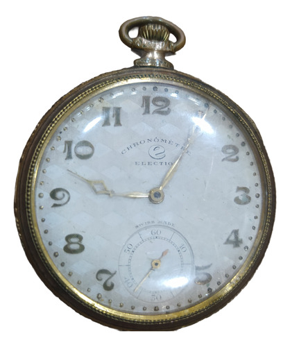Antiguo Reloj De Bolsillo Suizo Election Funciona Dorado (Usado)