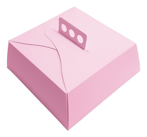 Cajas Rosas Para Tortas Y Masas 27x27x10 Pack X 50 Unid