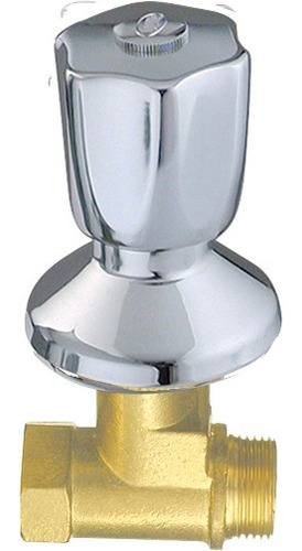 1416 C50light 3/4 Registro Pressão Completo P/ Chuveiro Acabamento Brilhante Cor Prateado