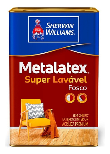 Tinta Super Lavável Sherwin Williams Premium Fosco 18l Cores