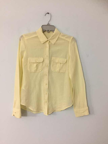 Blusa No Elasticada Marca Mango Talla Xs Amarillo Usado