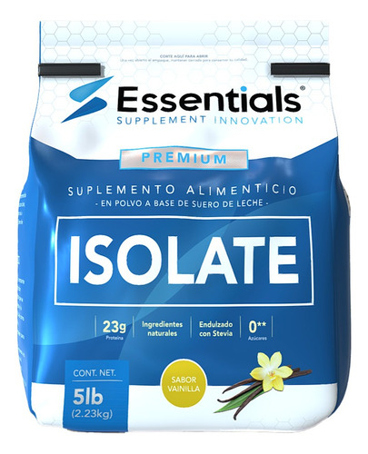 Essentials Protein Isolate 5 Lbs Sabor Vainilla