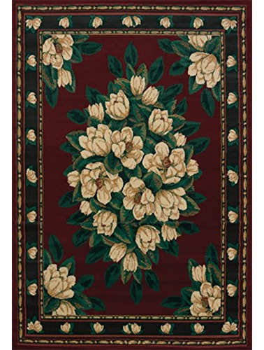 Tapetes Decorativos, Color Borgoña Y Floral