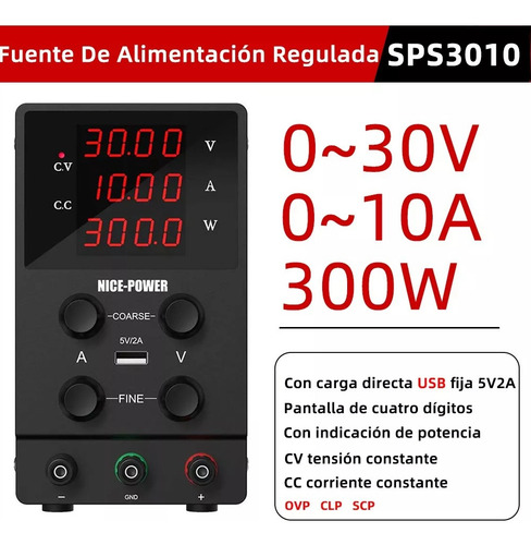 Fuente De Alimentación Ajustable Regulador De Voltaje Variab