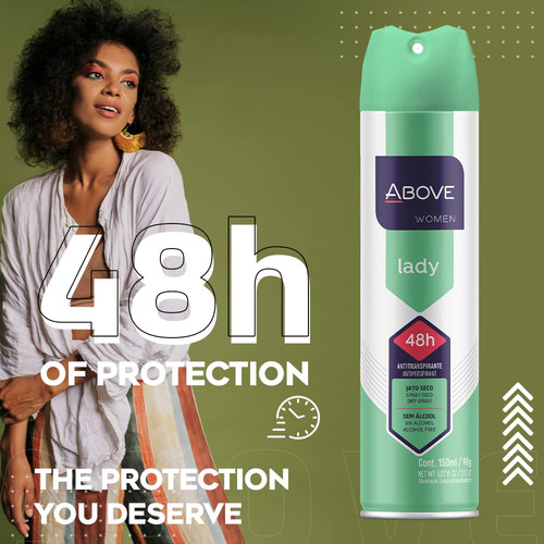 Desodorante Antitranspirante Above Lady 48 Horas 90 Ml Para