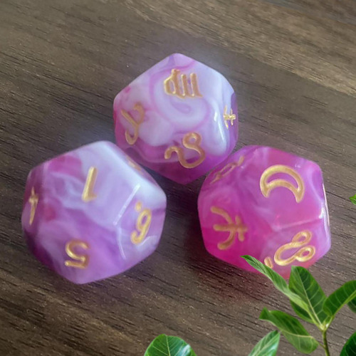 5 X 3 Piezas Dados De Astrología Dados Poliédricos Para