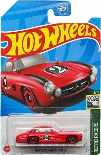 Hot Wheels Diecast Garage Mercedes Benz 300 Sl Vintage Rojo