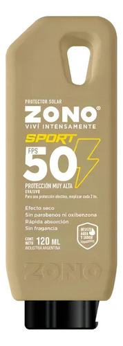 Zono Sport Protector Solar Fps50 X 120 Ml