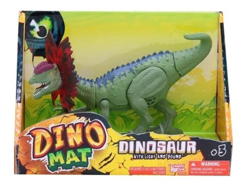 Dinosaurio Con Luz Y Sonido Dinomat Juguete Articulado