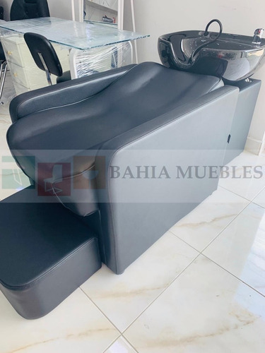 Mueble Lavacabeza Lavapelo Negro Peluquería