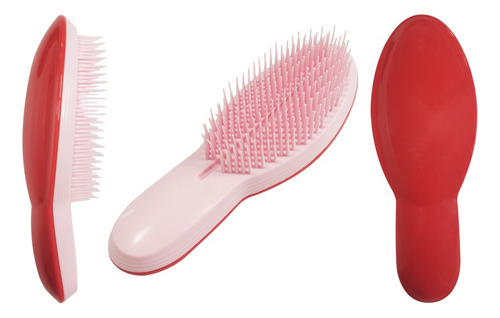 Tanys Cepillo Para Desenredar Cabello Cepillo Para Rizos Color Rojo