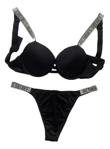 Conjunto De Lencer a De Victoria s Secret Con Vidriantes Cuotas