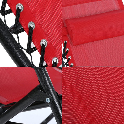 Imagen 5 de 10 de Reposera Silla Gravedad Cero Reclinable Plegable Playa Jardi