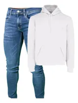 Comprar Paquete Jeans Y Sudadera Hoodie Para Hombre Moda Con Capucha