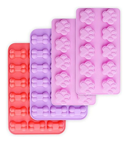 Homedge Puppy Dog Paw And Bone Moldes De Silicona Nonstick M