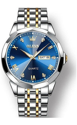 Imagen 2 de 7 de Reloj De Cuarzo Calendario Diamante