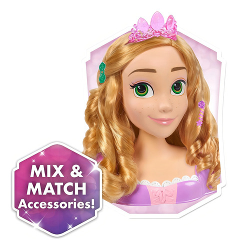 Muñeca Cabeza Para Peinar Princes Disney Rapunzel Accesorios